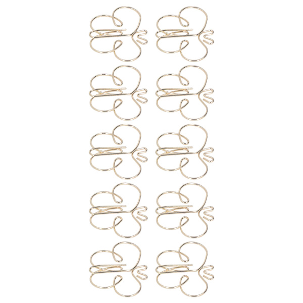 50 stk. Gyldne Sommerfugle Papirclips Galvaniseringsproces Anti-Rust Dyreformer Papirclips Antislip Små Papirclips