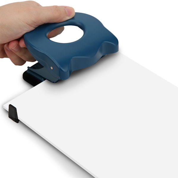 Paper Hole Puncher Punching Machine Office Supplies Two Hole Hand Tool Blue for 20 Pages