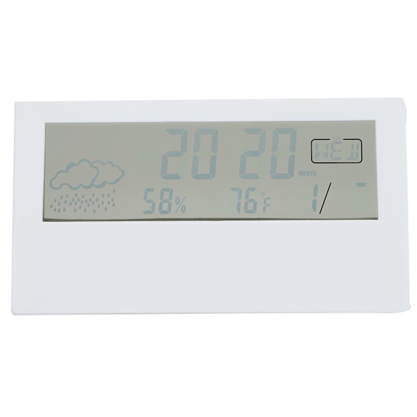 Alarmklocka LED Temperatur och Luftfuktighet Digital Display Natt Användning Ögonskydd Klocka
