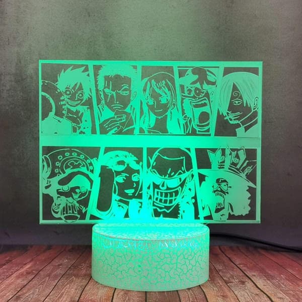 One Piece Luffy 3D Illusion Natlampe Smart Touch, RG