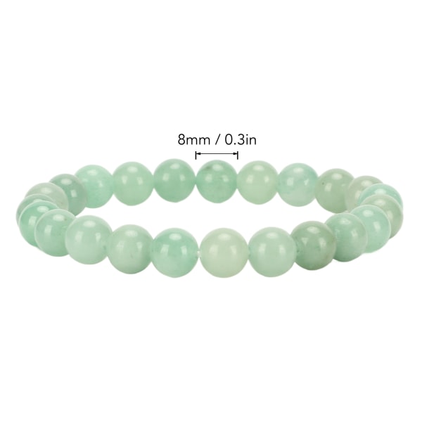 Elegant perlearmbånd med diameter 8mm strækbar naturkrystalarmbånd til unisex meditation dekompression gave Green Aventurine