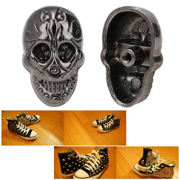 20 st DIY 15,66 x 25,24 mm Punk Nitar Spikade Nitar Gotiska Prydnader / Skor Tillbehör 88 Ghost Head Gun Färg