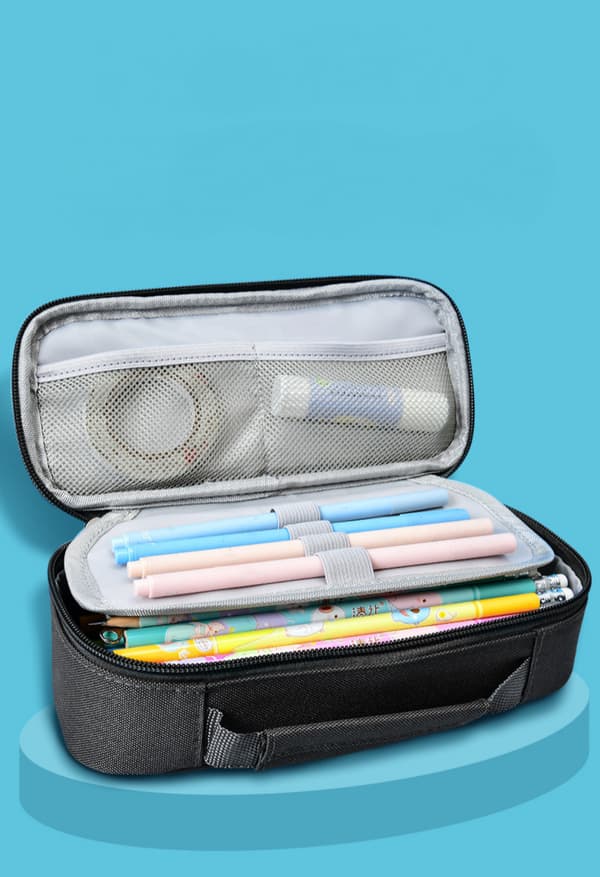 Pencil Case Stor Kapacitet Pen Markør Holder Pose Boks Makeup