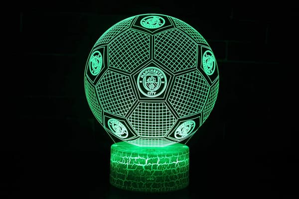 3D Illusion Natlampe Fodbold Tre Mønstre 16 Farver