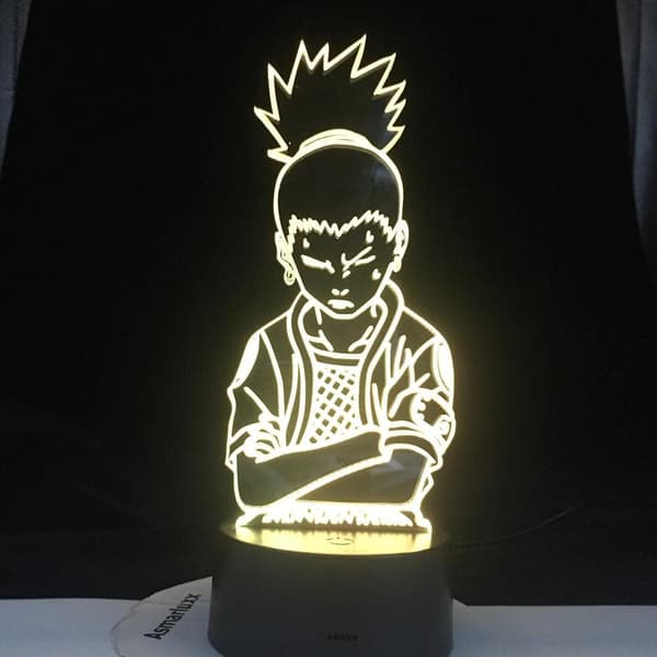 3D Optisk Illusionslampe 7 Farver Natlys Shikamaru Nara