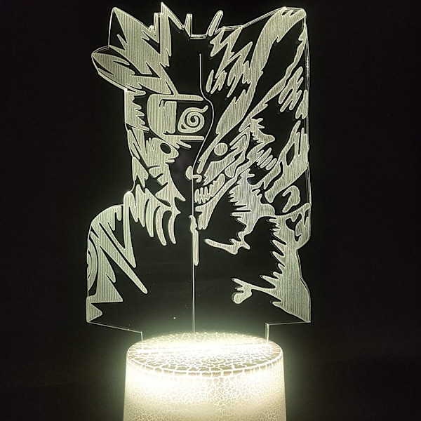 Naruto Kakashi Uchiha Sasuke 3D Illusion Nattlampa Liten