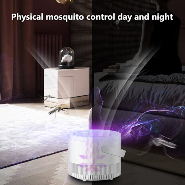 Myggdödande lampa USB elektrisk myggdödare fälla insektsdödare hushållsmyggljus insektsdödare för inomhus och utomhus