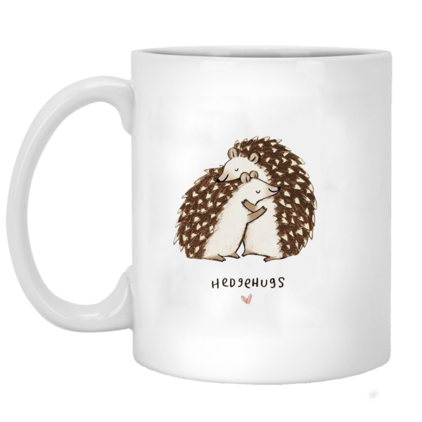 Hedgehog Hug Kahvimuki Aamiaismuki Hauska Kahvimuki 11 unssia Inspiroiva A