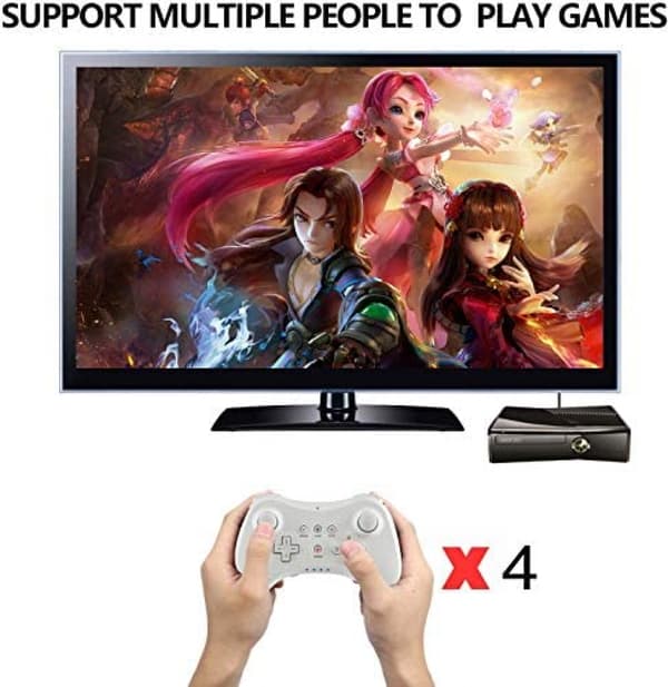 Pro Controller til Wii U, trådløs controller til Nintendo W White