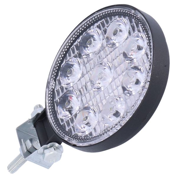 27W 9LED arbeidslys 6000K 3000LM rund lampe IP67 vanntett universell for bil motorsykkel