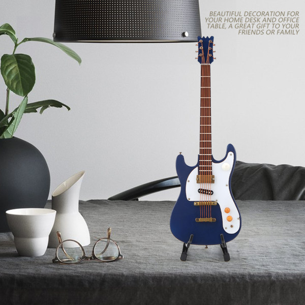 Eksklusiv Miniatyr Gitar Modell i Tre, Dekorasjon for Hjem og Kaffebar