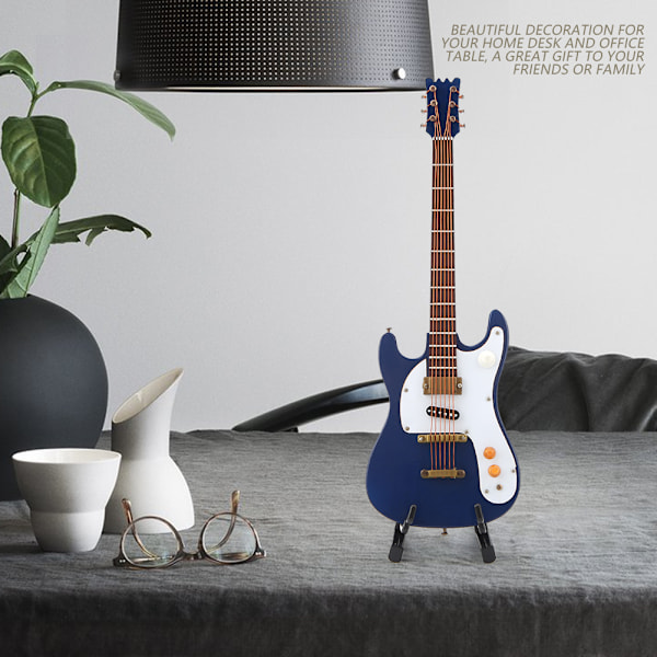 Exquisit trä mini gitarr modell display dekoration hem kaffe hus prydnad