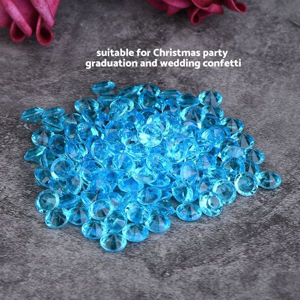 1000 stk 10 mm akrylperler bryllupsfestdekor DIY-pynt tilbehør (blå)