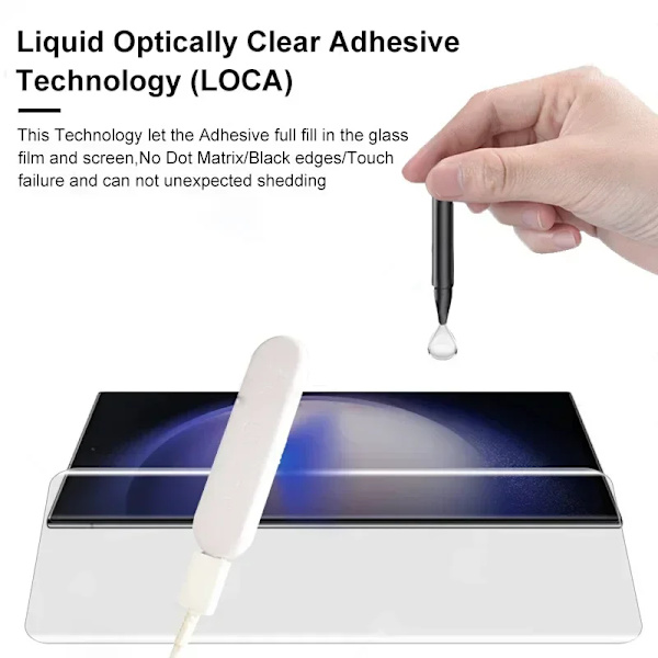 3D UV flytande härdat glas för OPPO Find X3 Pro Full Glue skärmskydd