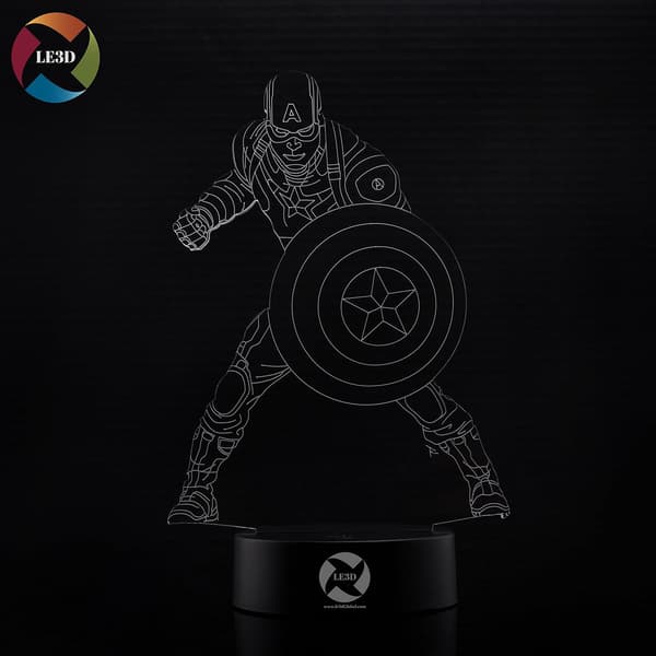 3D Optisk Illusions Natlampe - 7 LED Farveskiftende Lampe