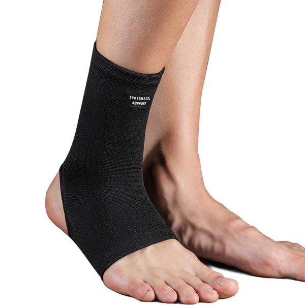 Ankelstøtte Kompressionsærme (2 PAK), Åndbar Ankelstøtte Til Mænd Kvinder, Ankel Kompressionssok Til Hævelse, Plantar Fasciitis, Forstuvning Black Medium 2 PACK