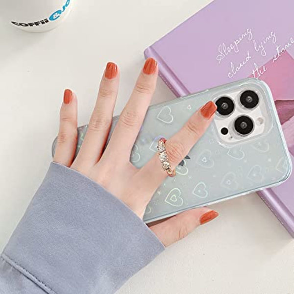 Kompatibel med iPhone 13 Pro Max-deksel, Klar Glitter Bling
