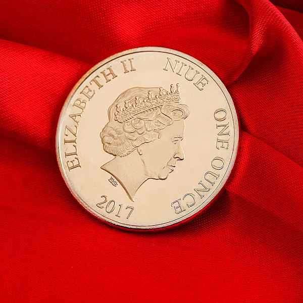 Golden Elizabeth II mönster samlarobjekt metallmynt minnesmärke souvenir konst samling