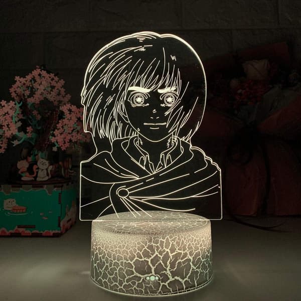 3D Nattlys 3D Lampe Anime Sasuke Lys for Soveromsdekor