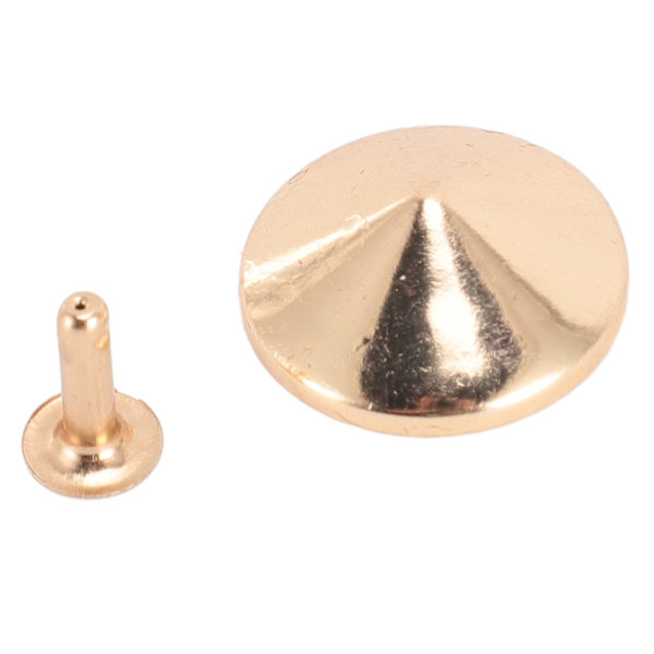 100 set svampnitar nitar dubb 22mm DIY järnkon spikar och nitar svampspets huvudnit nitar dubb för reparation av väskor skor guld
