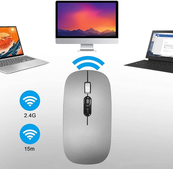 Langaton hiiri, 2.4G/Bluetooth 5.0 Dual Mode langaton optinen