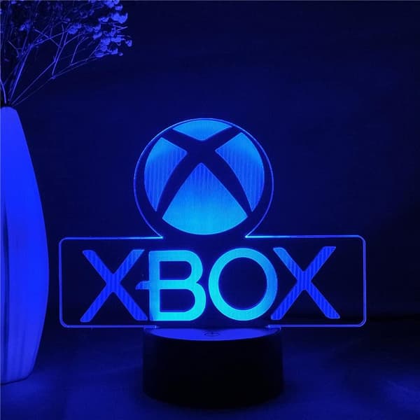 Valentinsdagsgave LED-lys X-b-ox Player Logo 3D Led Ni