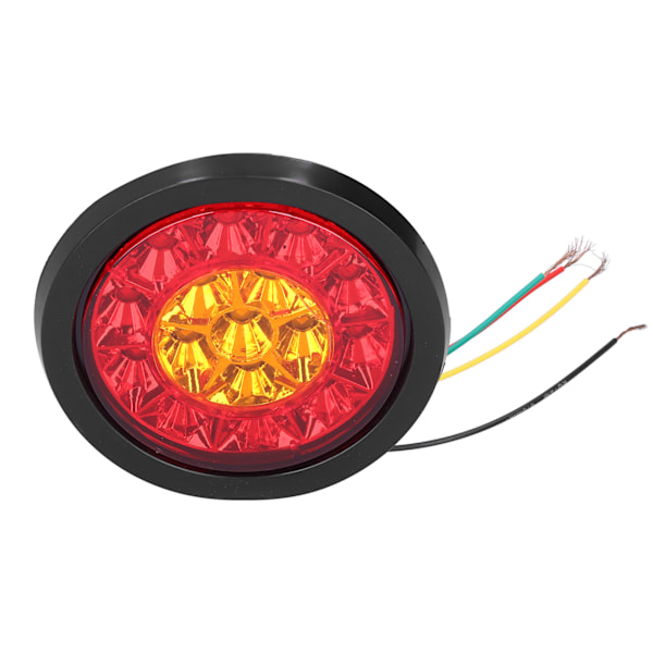 12-24V 16LED Rund Baglygte Rød Gul Lysfarve Blinklys til Trailer Lastbiler Caravan RV