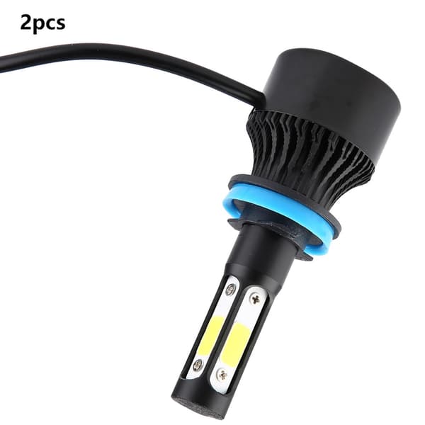 2 stk LED Forlygter Bil Forlygte Pære 6500K