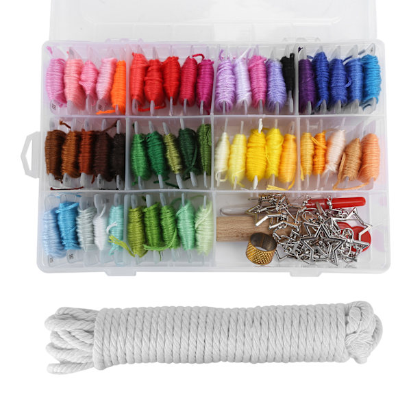 Broderitråd Organizer Förvaringslåda Broderitråd för Armband Stygntrådssatser