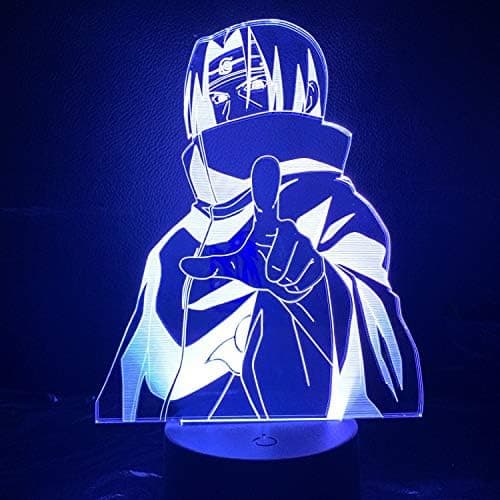Naruto Kakashi Uchiha Sasuke 3D Illusion Natlampe Sm