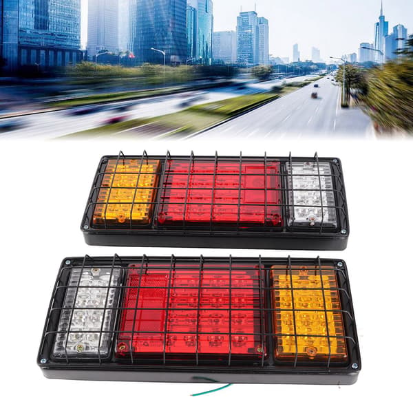 2 st 12V LED Baklyktor Broms Back 40 LED-indikatorlampor för Trailer Lastbil Båt
