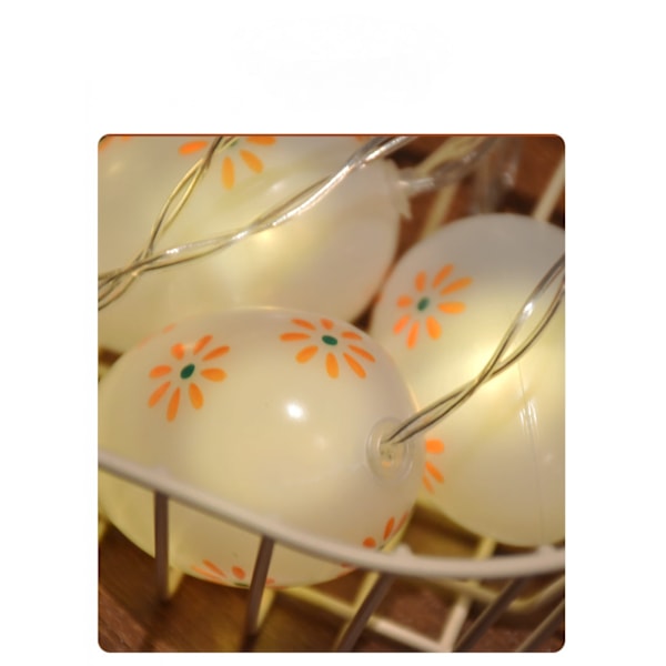 20-pack Pastellfärgade påskägg ljusslinga, 10 fot