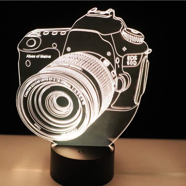 7 Farveskiftende Natlampe 3D Atmosfære Pærelys 3D V