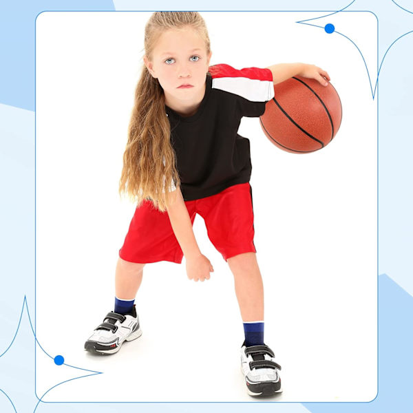 4 stycken/ 2 par barns ankelstöd kompressionsstrumpor för barn elastiska barn kompressionsstrumpor stickade ankelstöd stöd ankelstrumpa för jogging R Black Dark Blue 10-15 Years