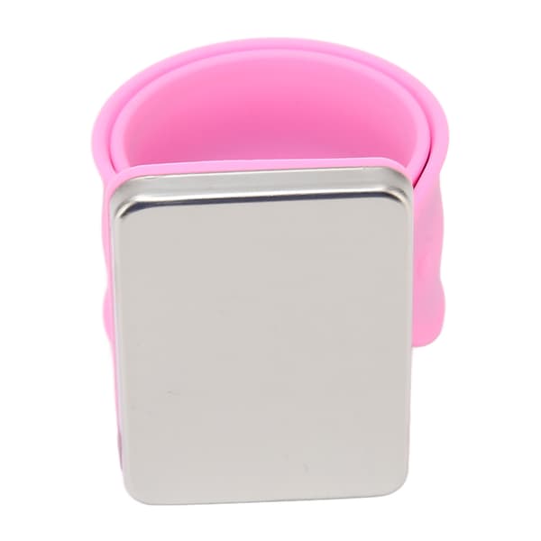 Magnetisk sykudde stark magnet silikonarmband säkert handledsstiftkudde för hand DIY styling rosa