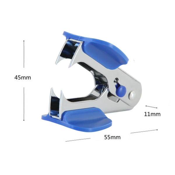 Heftefjerner, bærbar, enkel å bruke, praktisk, effektiv klemme-stil heftefjerner, fjerneringsverktøy for hjem, skole, kontor, blå