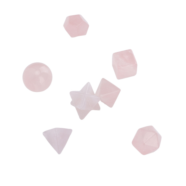 7 st chakra helande kristaller geometriska mönster form halvädelsten dekorativa positiva energikristaller prydnad rosa