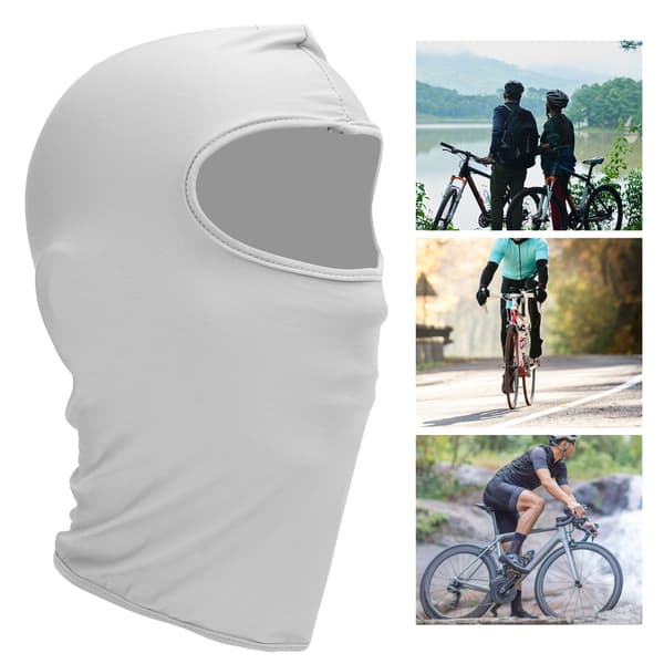 Utendørs sykling polyester hode ansiktsdeksel UV-beskyttelse hodeskjerf multifunksjonell (grå)