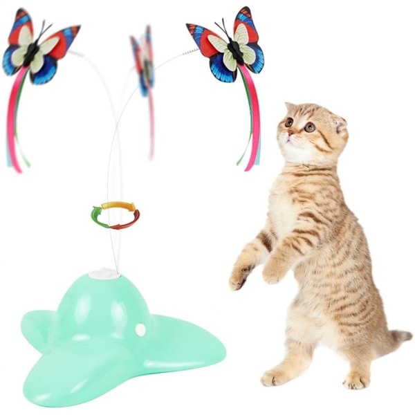 Katt leksaker, interaktiv katt leksak fjäril rolig övning Elect