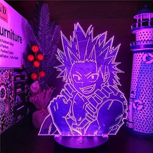 3D LED Lampe Optisk Illusion Natlampe My Hero Academia LE