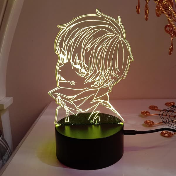 Jujutsu Kaisen Gojo 3D Illusjon Nattlampe Smart Touch