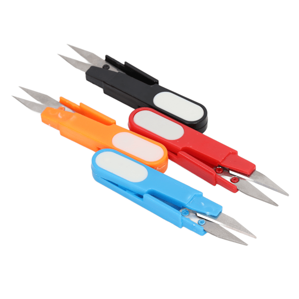 4 kpl langanleikkaus U-muotoinen DIY-käsityö Mini Small Snips Ruostumaton teräs Kannettava ompeluleikkuri ompeleen neulomiseen