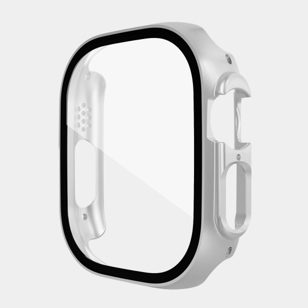 [2 ST] Pack Case för Apple Watch Ultra 49mm Protector No Foggy Härdat Glass Skärmskydd med Hård PC-skydd Bumper