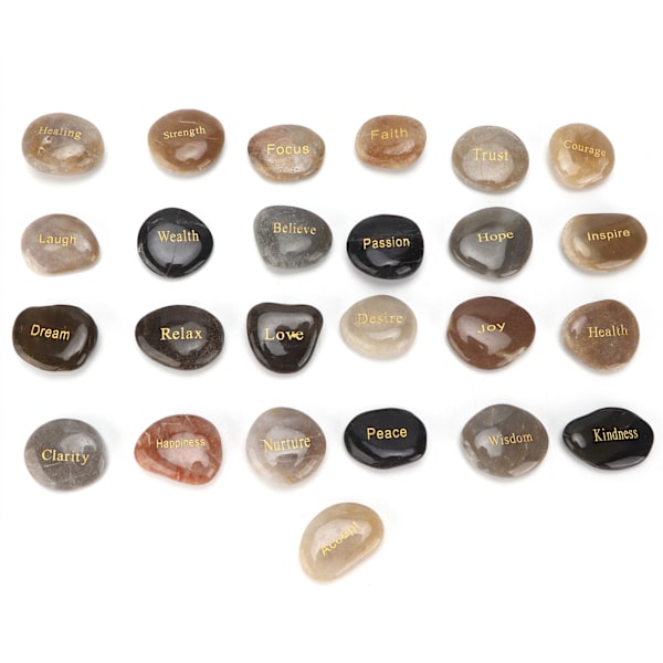Pebbles Natural Polished Lettering Stones Small Decorative Ornamental River Rocks for Meditation Divination