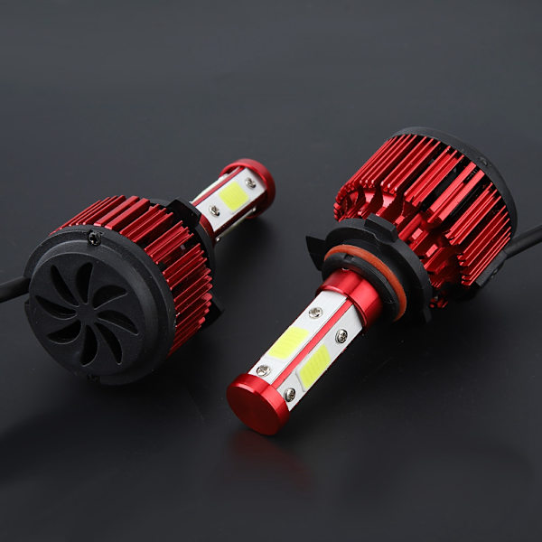 1 Par X6-COB Bil LED Forlygte H4 H7 H11 H13 5202 9004 9005 9006 9007 9012 Hovedlampe (9012)