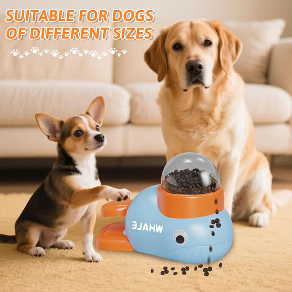 Andeformet Hund Slow Feeder Legetøj Til Kæledyrsfoderdispenser, Katte Interaktion Godbidder Feeder Legetøj til Katte & Små Hunde, Kæledyrsgodbidsdispenser Blue