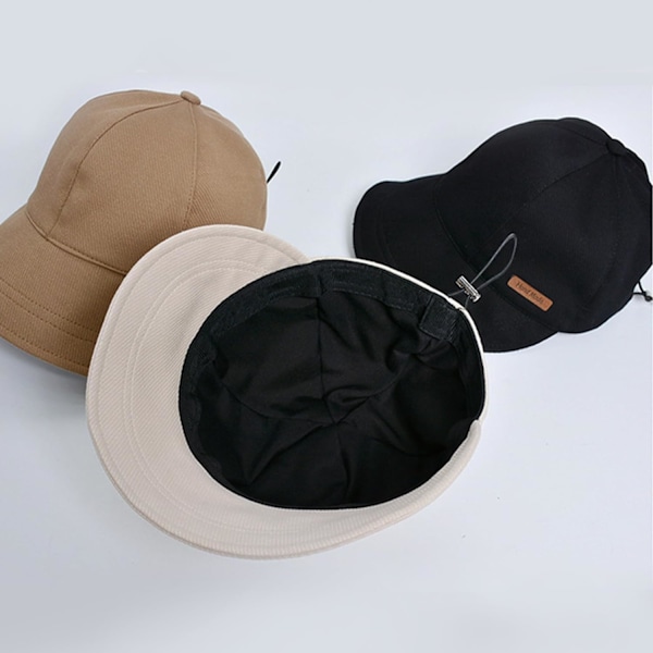 Dam bomull vår basebollkeps - Bomullsgolf solhatt för vår sommar utomhus (Floppy Brim hopfällbar och packbar) Beige