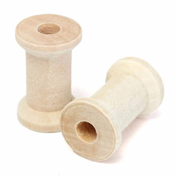 10 kpl puinen tyhjä lankakela luonnollinen puun väri 14mm x 12mm DIY