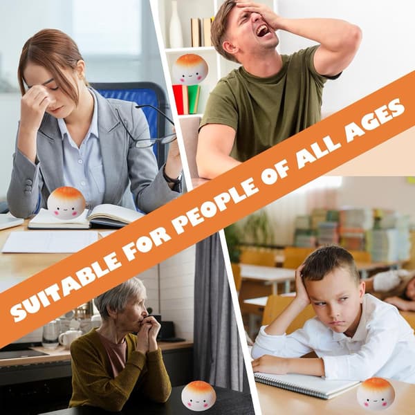 Squishy Dumpling Stressbollar, töjbara sensoriska klämleksaker för vuxna barn, lugnande stresslindrande degbollar ADHD & Avkoppling