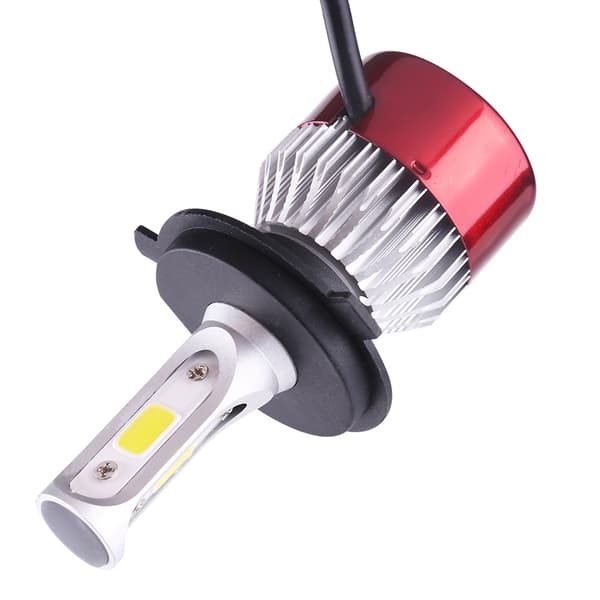 2 stk H4 252W 25200lm Bil LED Hovedlys COB Frontlys Kjørelys Pærer Hvit 6500K